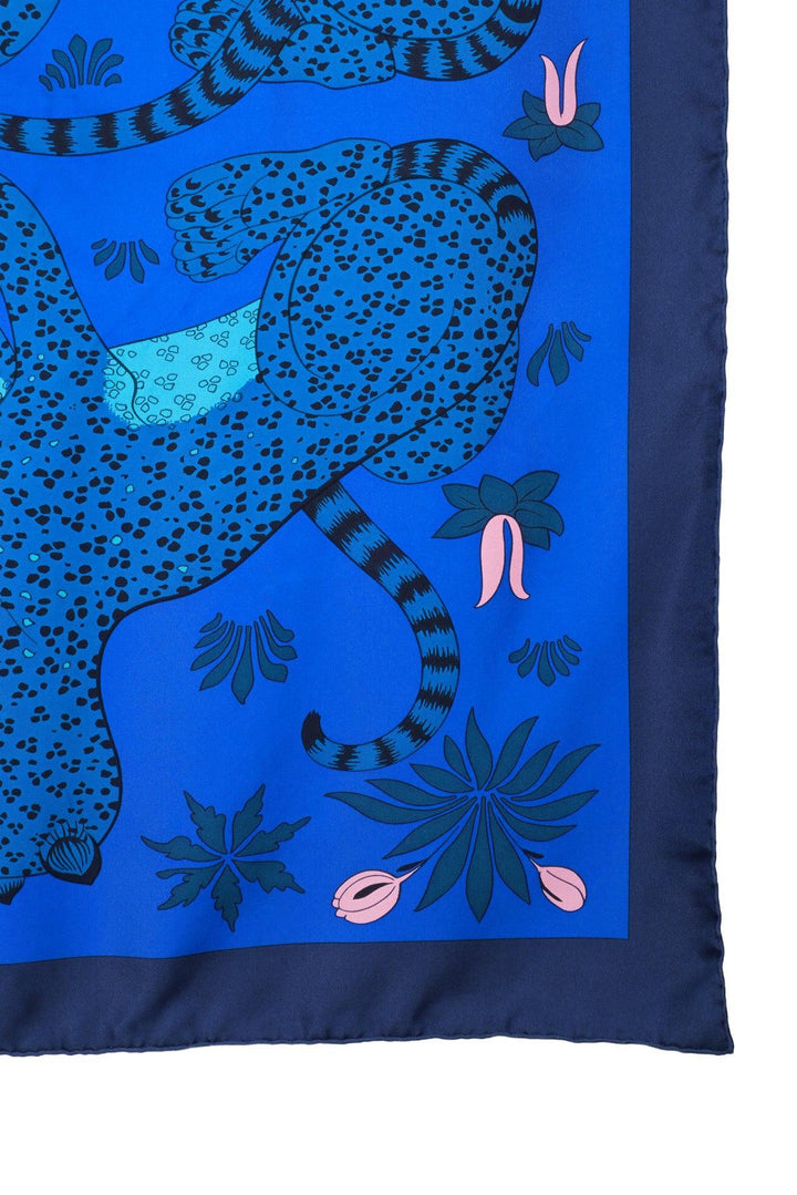 Hermes 'Les Leopards' Silk Scarf