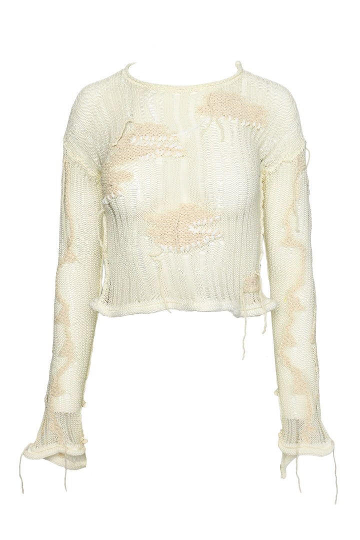 Acne Studios Size S Flower-Knit Crewneck Tops