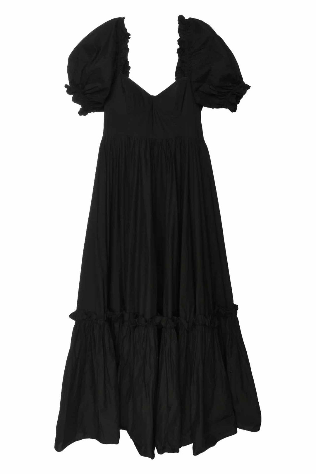 Selkie Size XL Ruffle Puff Sleeve Maxi Dress