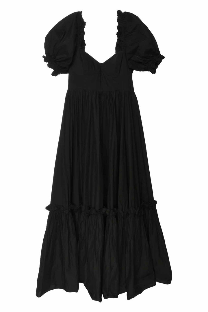 Selkie Size XL Ruffle Puff Sleeve Maxi Dress