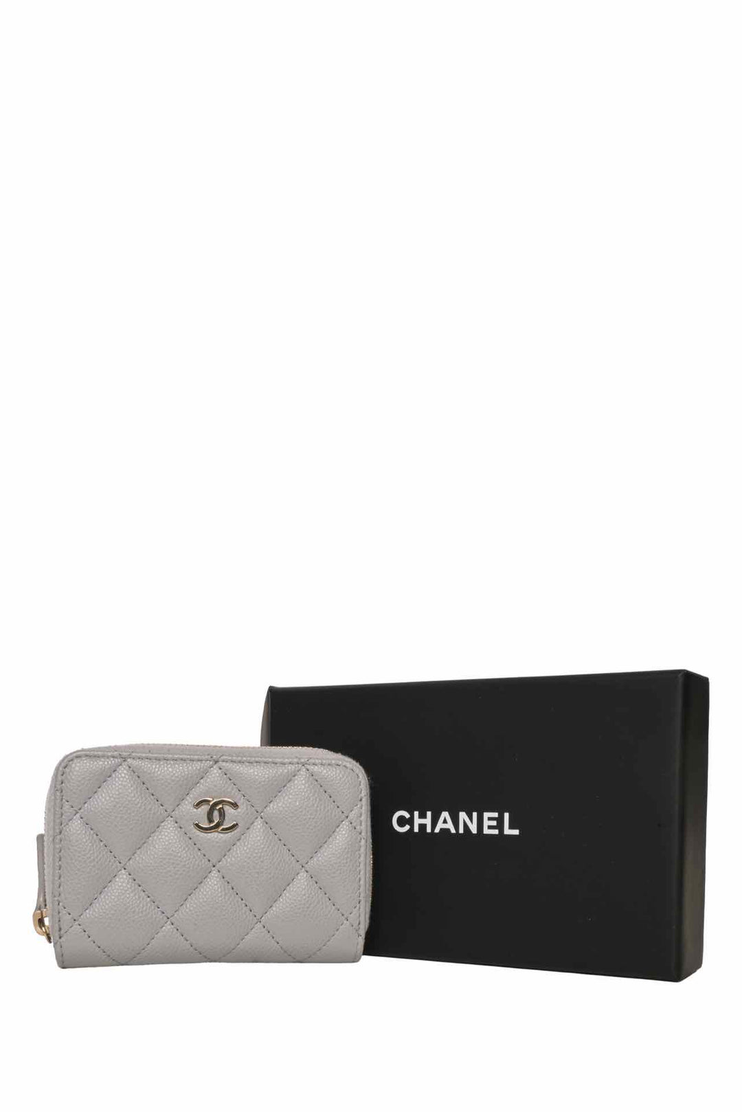 Chanel 2023 Caviar Quilted Classic Zipped Coin Pouch