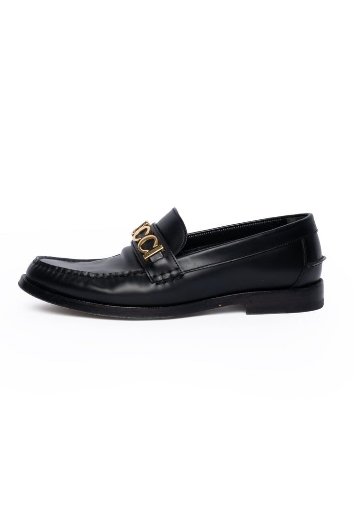 Gucci Size 9 Men's Leather Logo Loafers