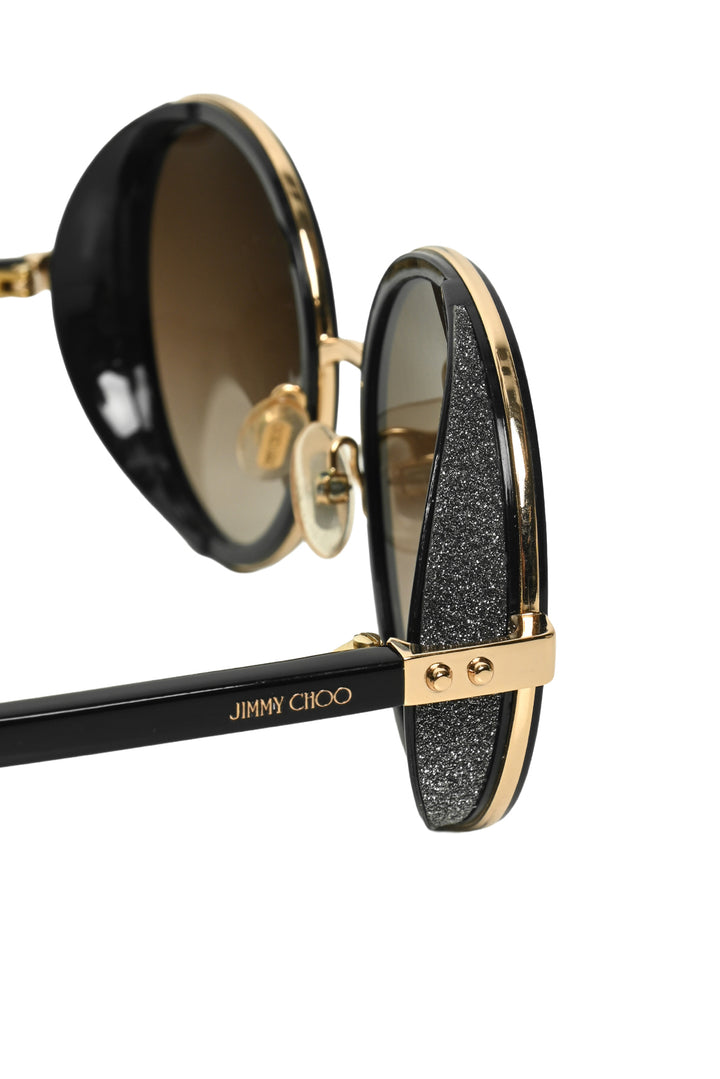 Jimmy Choo Andie/S Glitter Accent Round Eyewear