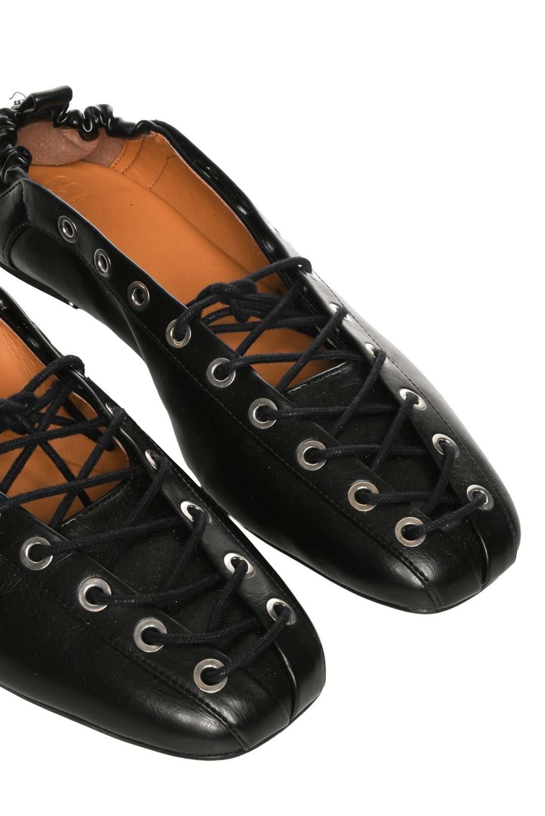 Ganni Size 41 Lace Up Flats