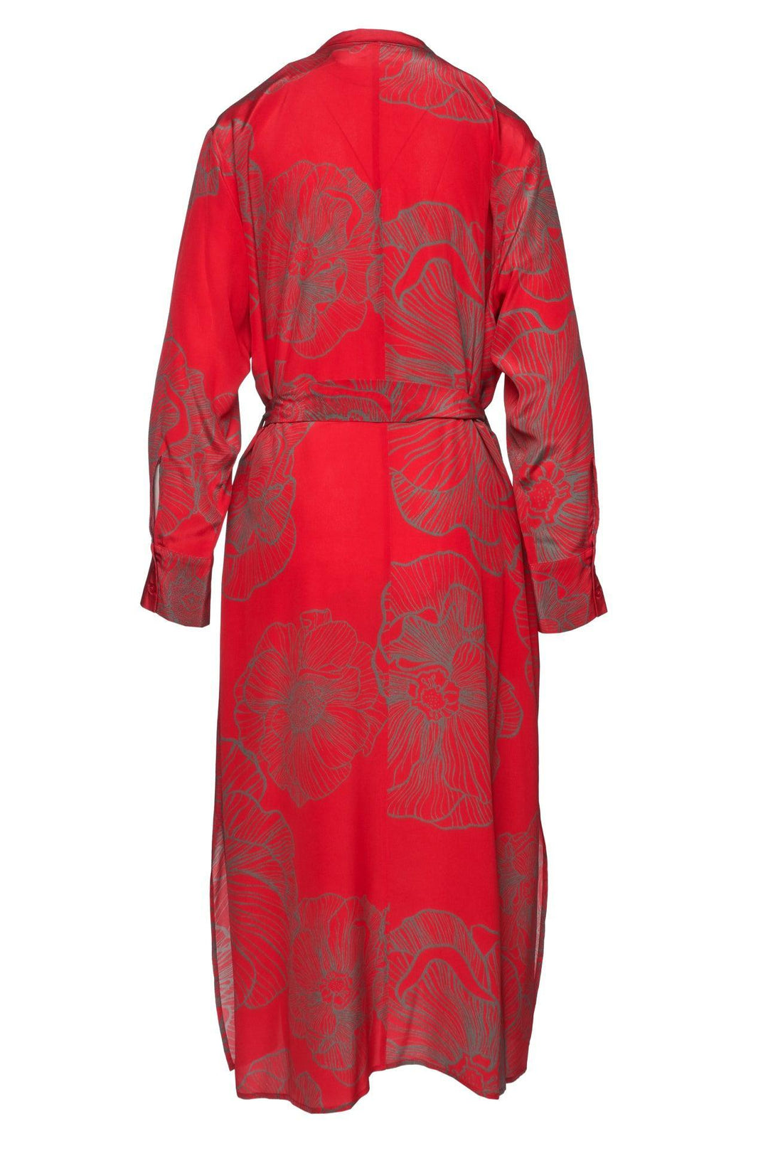 Lu Li Lina Size L Maxi Silk Shirt Dress
