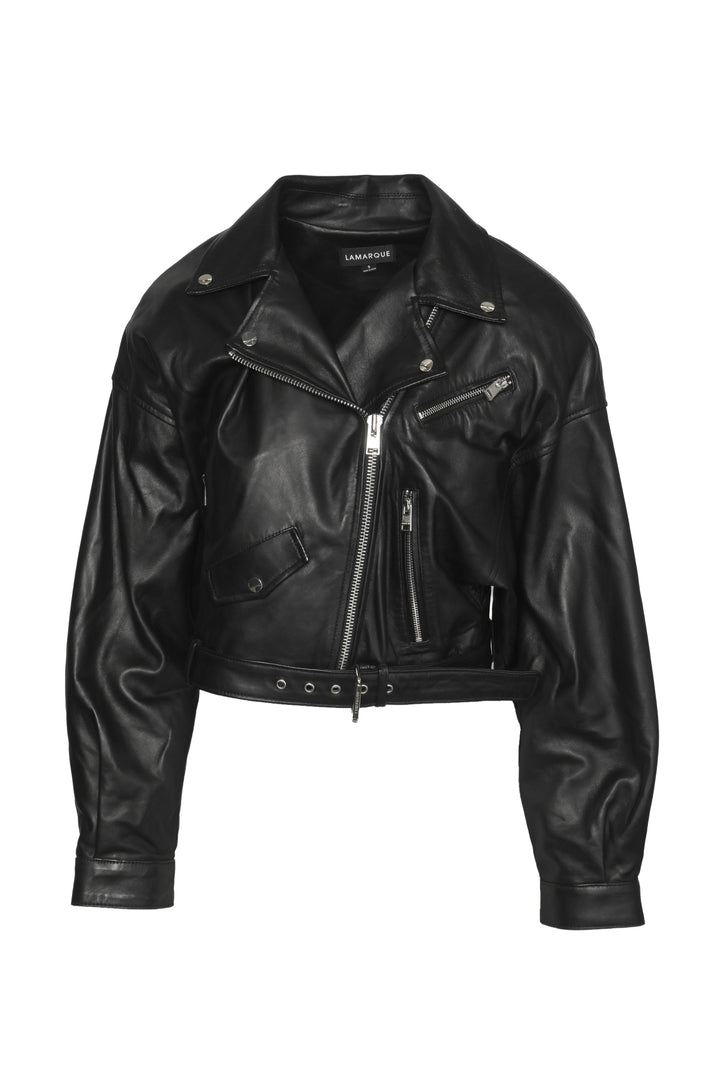 Lamarque Size S Dylan 80's Leather Biker Jacket