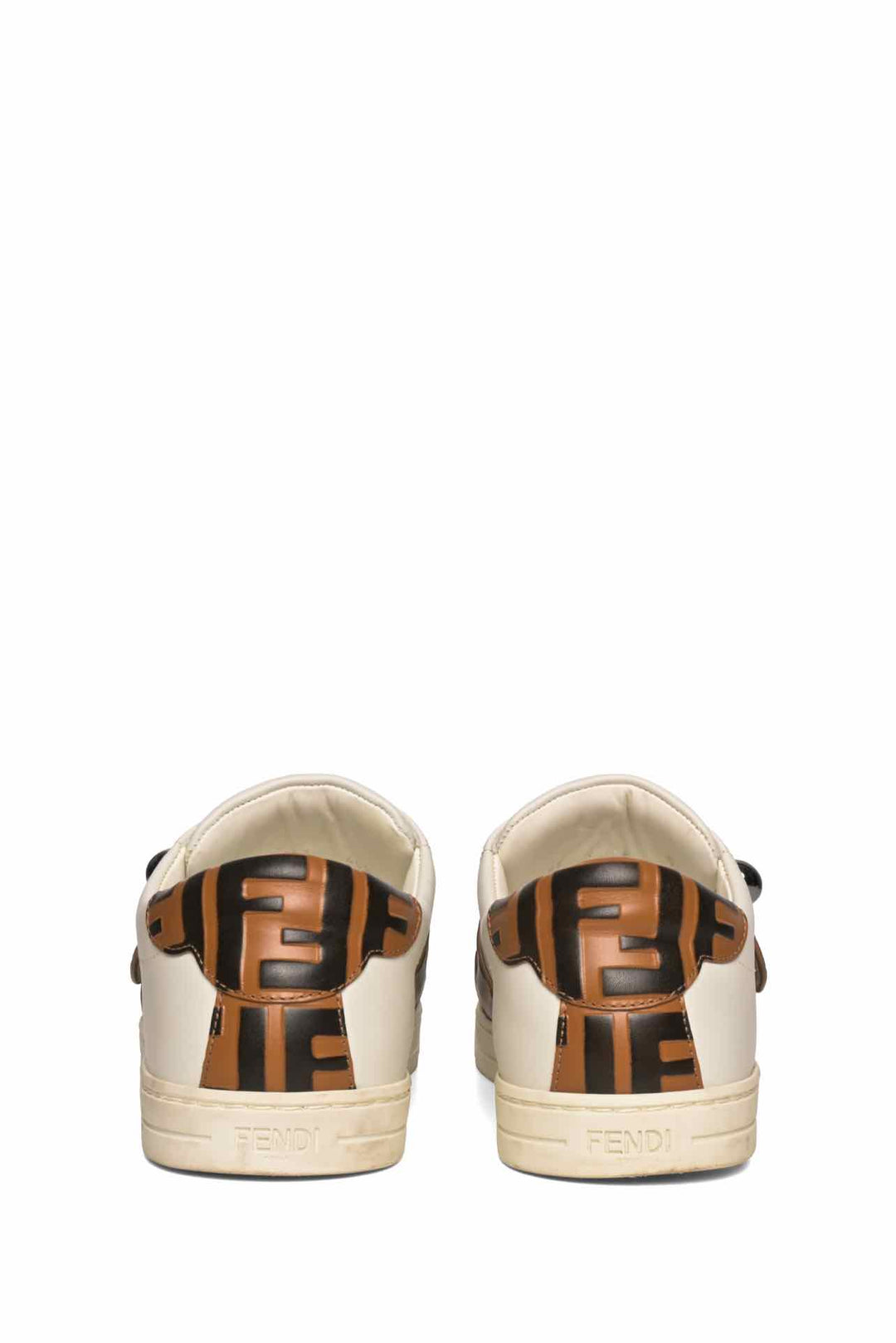 Fendi Size 40.5 Pearland Buckle Zucca FF Strap Slip-On Sneaker