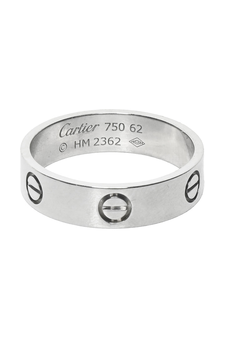 Cartier Size 10 18K White Gold Classic Love Ring
