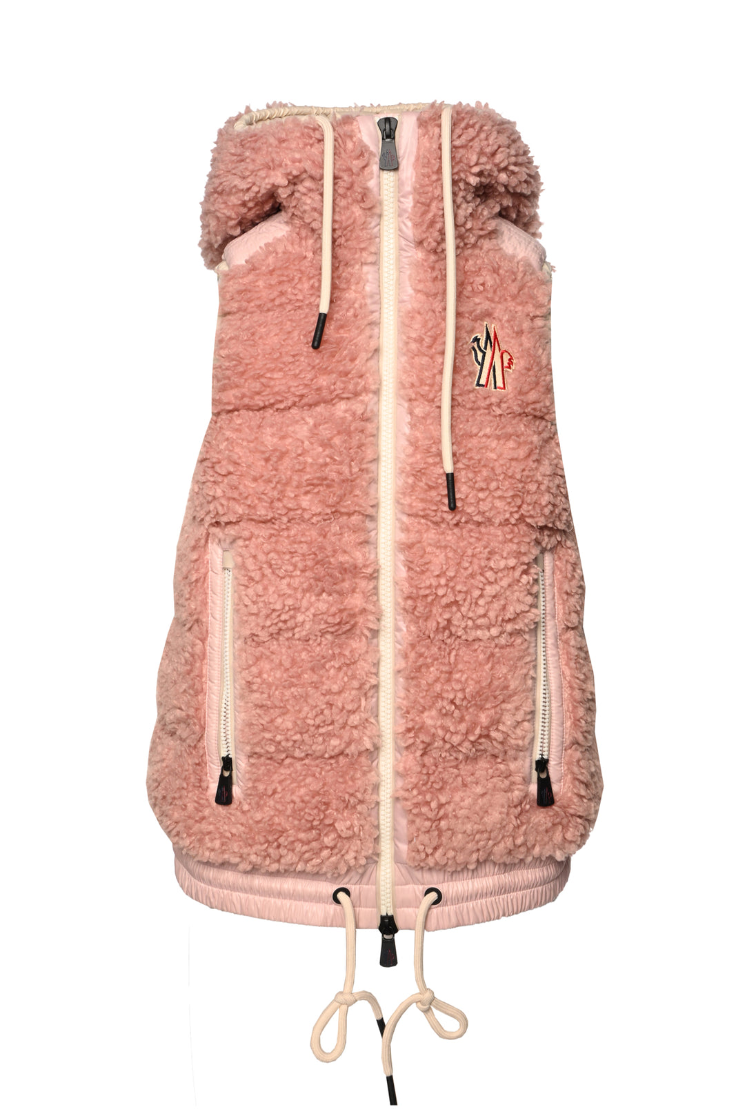 Moncler Size XXS Down-Filed Sherpa Fleece Vest