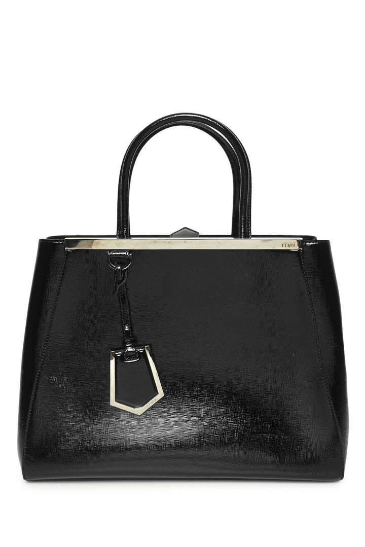 Fendi Vitello Patent Medium 2Jours Elite Tote