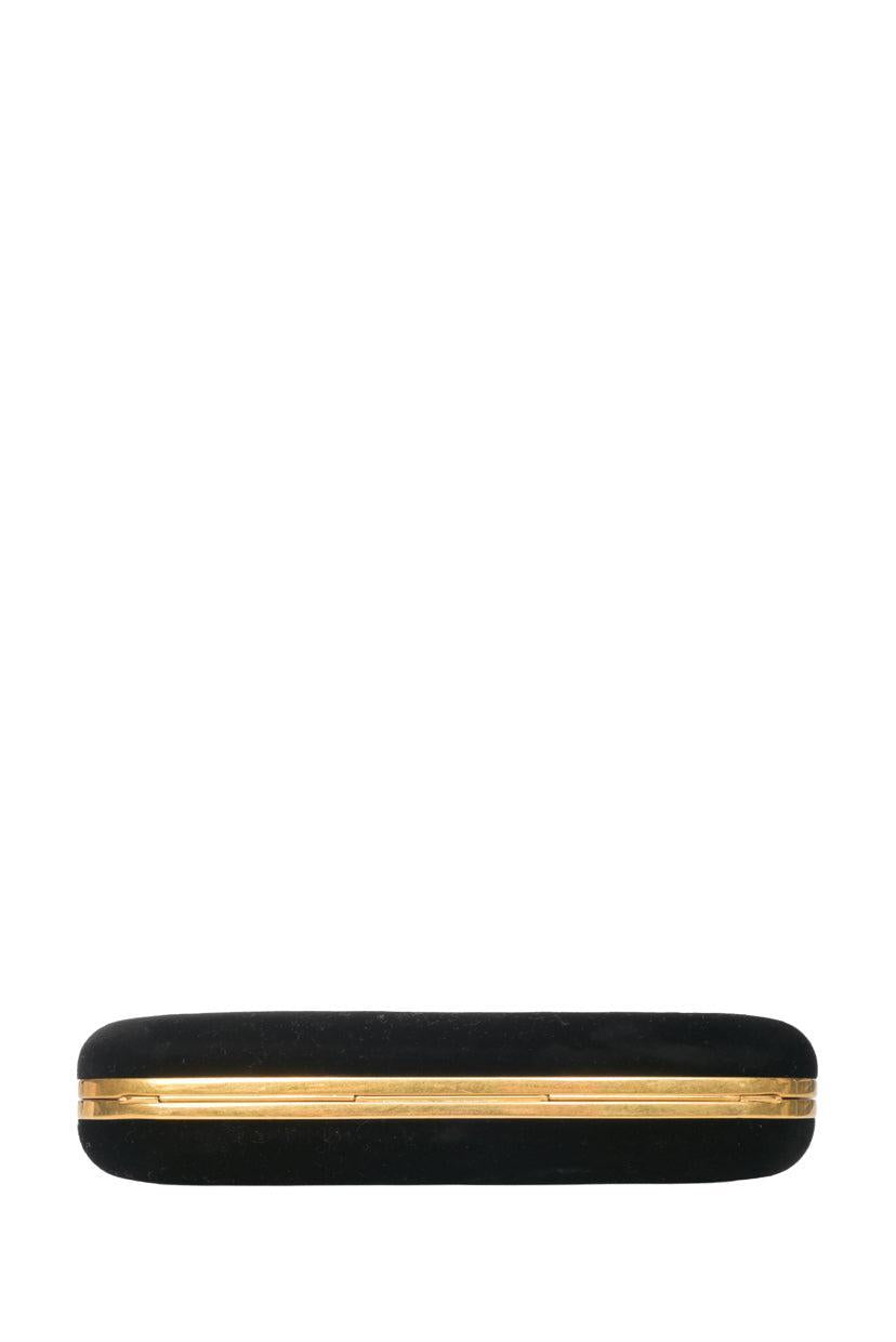 Alexander Mcqueen Velvet Jeweled Knuckle Box Clutch