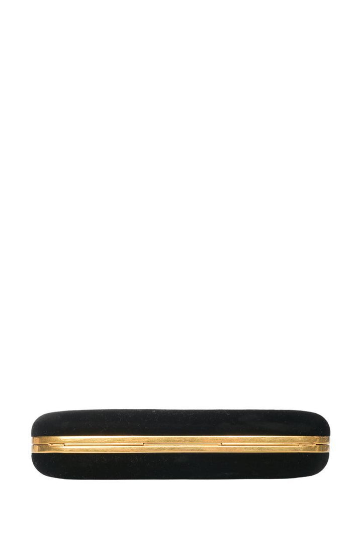 Alexander Mcqueen Velvet Jeweled Knuckle Box Clutch