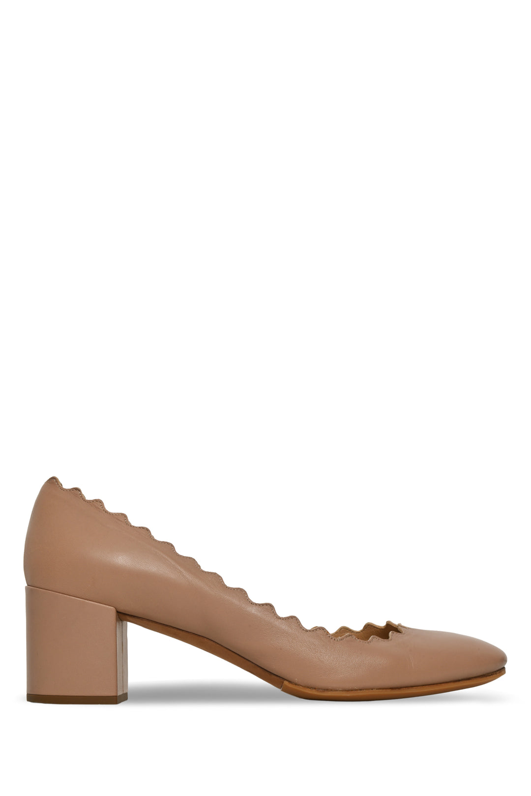 Chloe Size 39 Scalloped Lauren Mid Heel Pumps