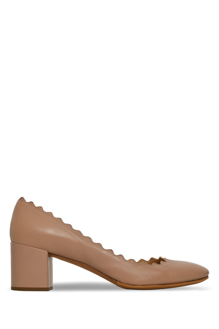 Chloe Size 39 Scalloped Lauren Mid Heel Pumps