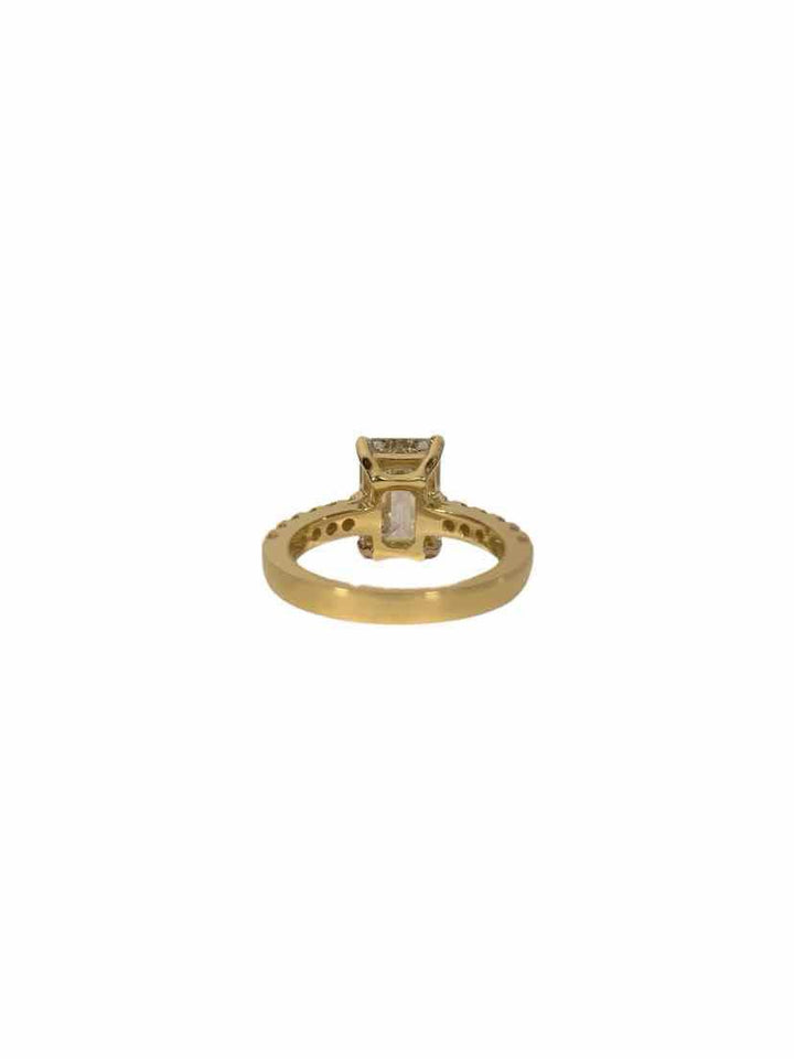 Emerald Cut Lab Diamond Size 6.5 Ring