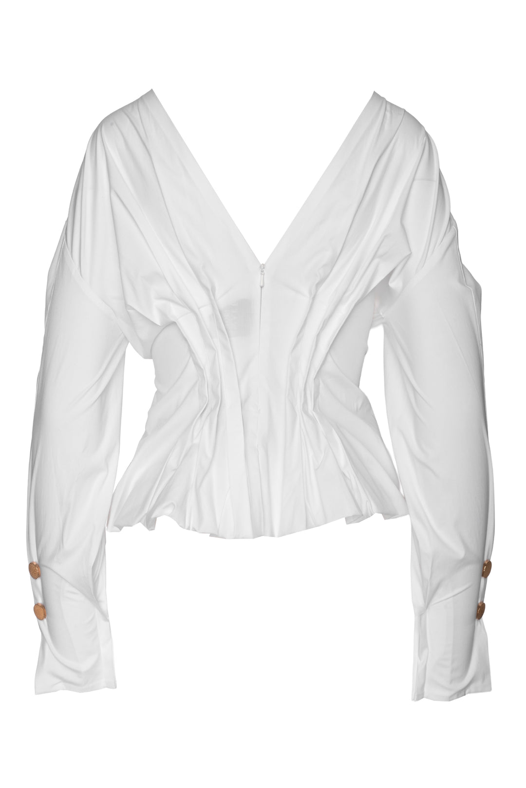 A.W.A.K.E Mode Size 34 Pleated Front Peplum Tops