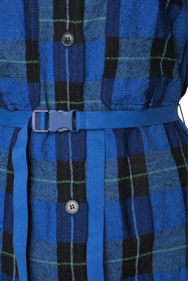 Stella Mccartney Size 34 Plaid Print Wool Blend Dress