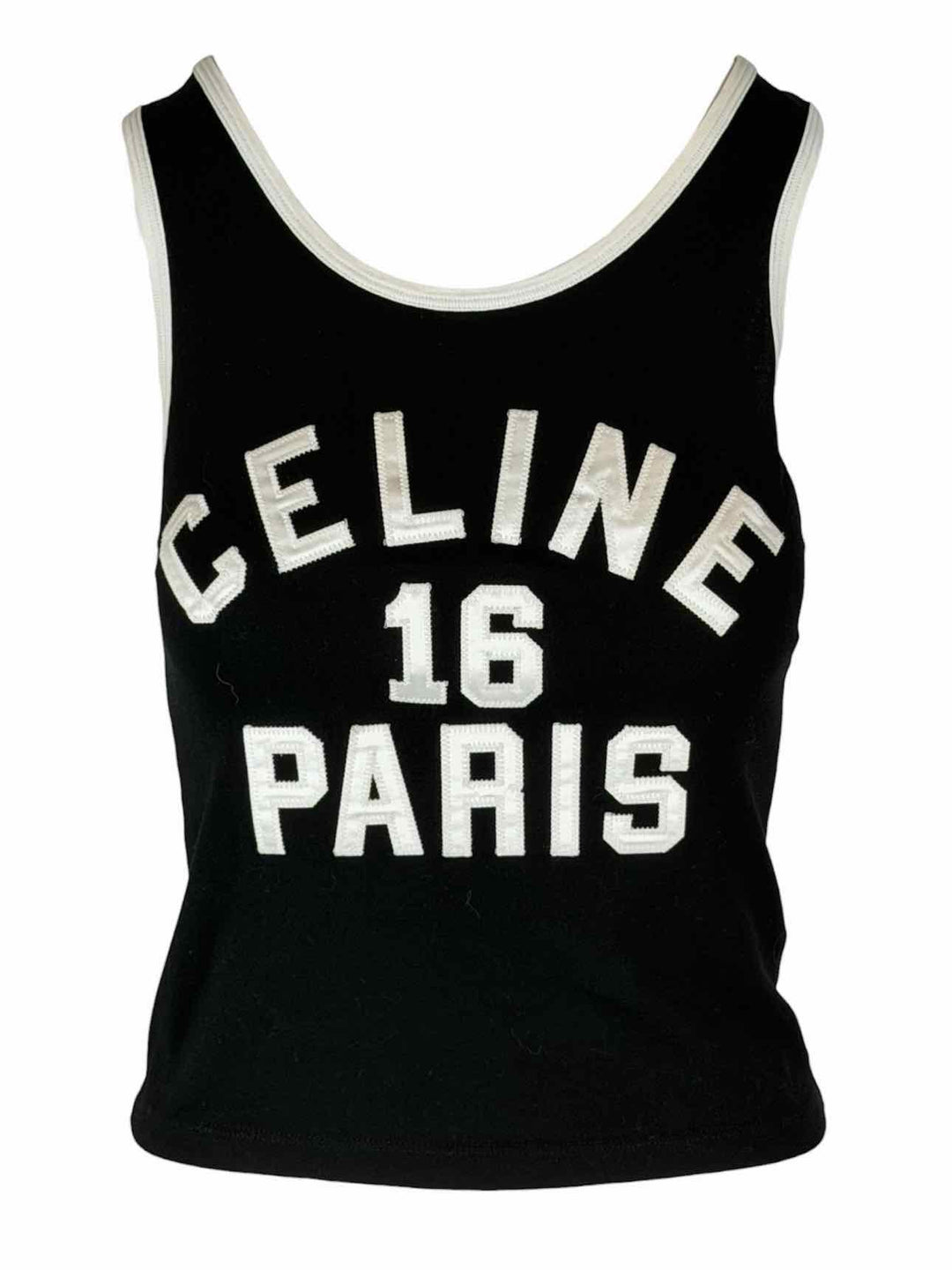 Celine Size S Logo Embroidered Tank Top