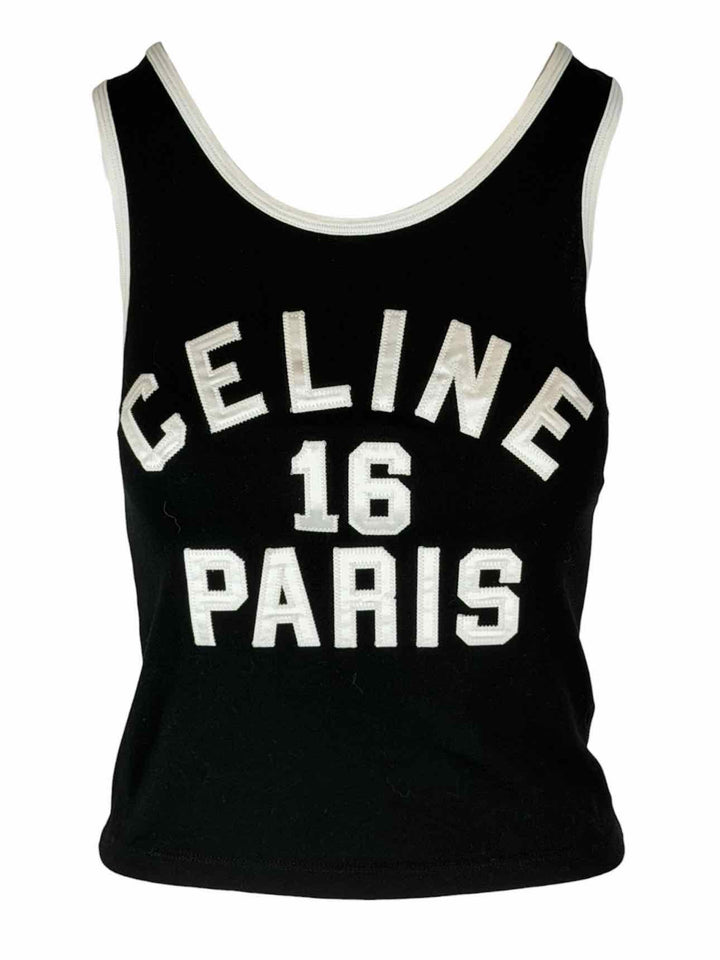 Celine Size S Logo Embroidered Tank Top