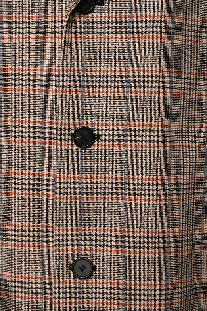 6397 Size M Plaid Trench Coat