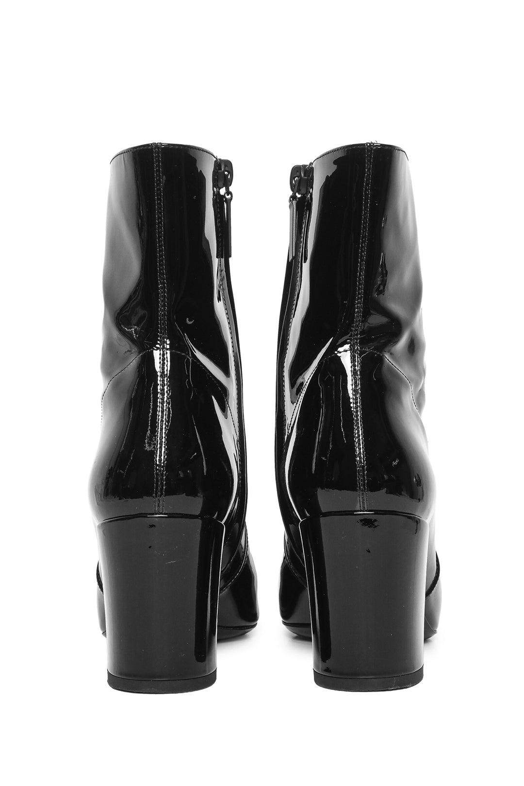 Saint Laurent Size 37.5 Patent Leather Maxine Ankle Boots