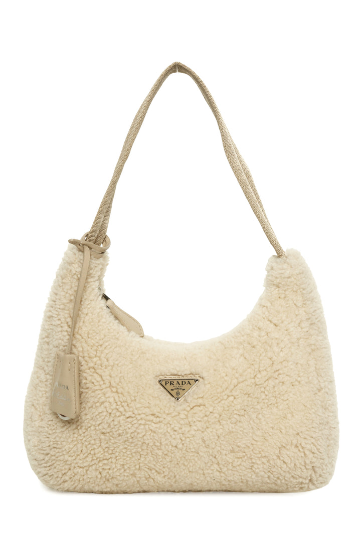 Prada Shearling Mini Re-Edition 2000 Shoulder Bag
