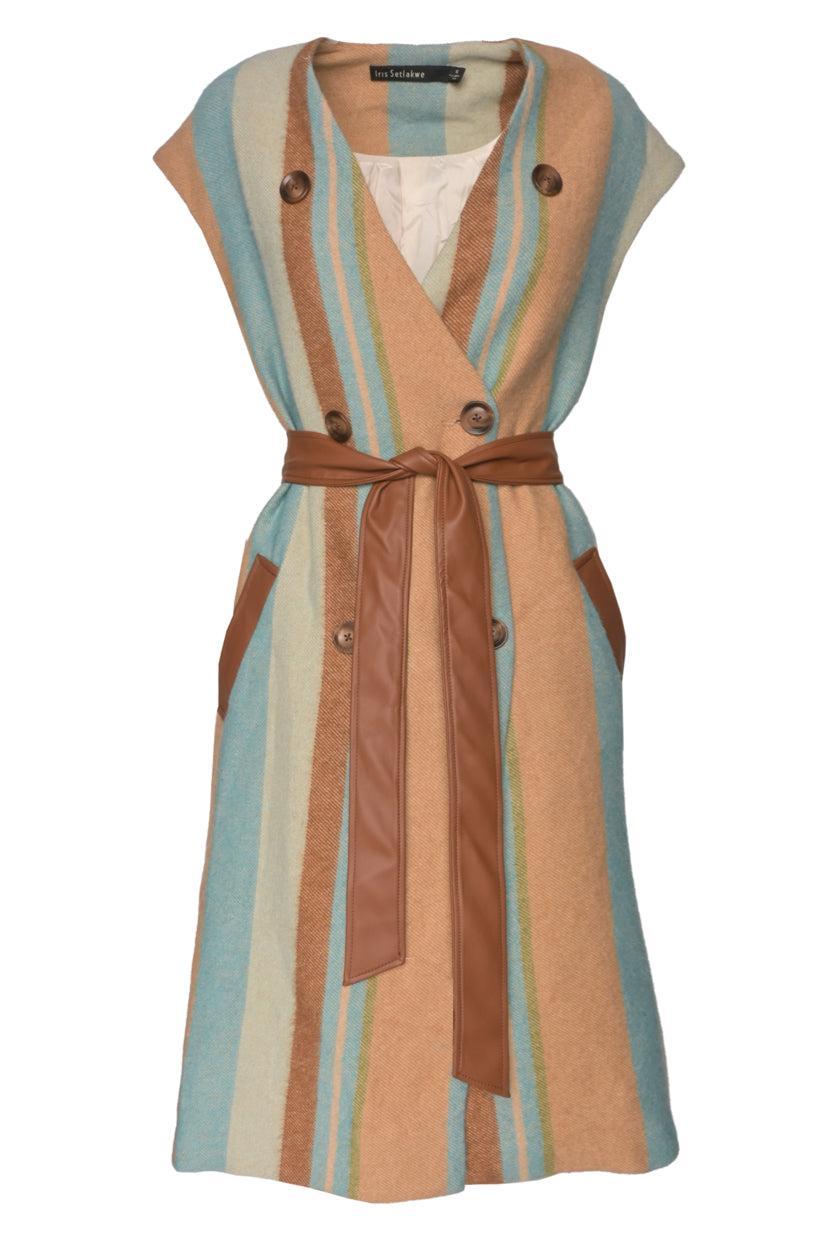 Iris Setlakwe Size 12 Jade Striped Vest