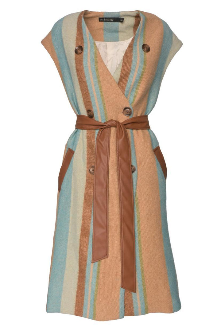 Iris Setlakwe Size 12 Jade Striped Vest