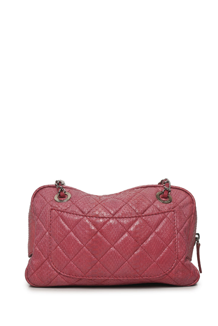 Chanel 2012-2013 Quilted Python Camera Case Shoulder Bag
