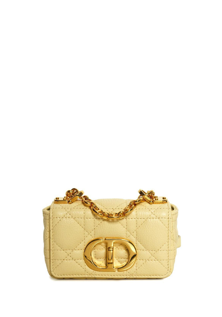 Dior 2021 Calfskin Cannage Micro Caro Crossbody