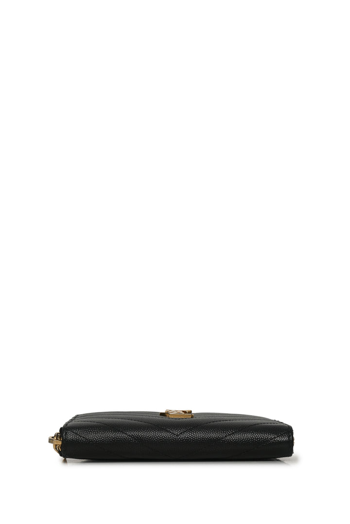 Saint Laurent Cassandre Matelasse Zip Wallet