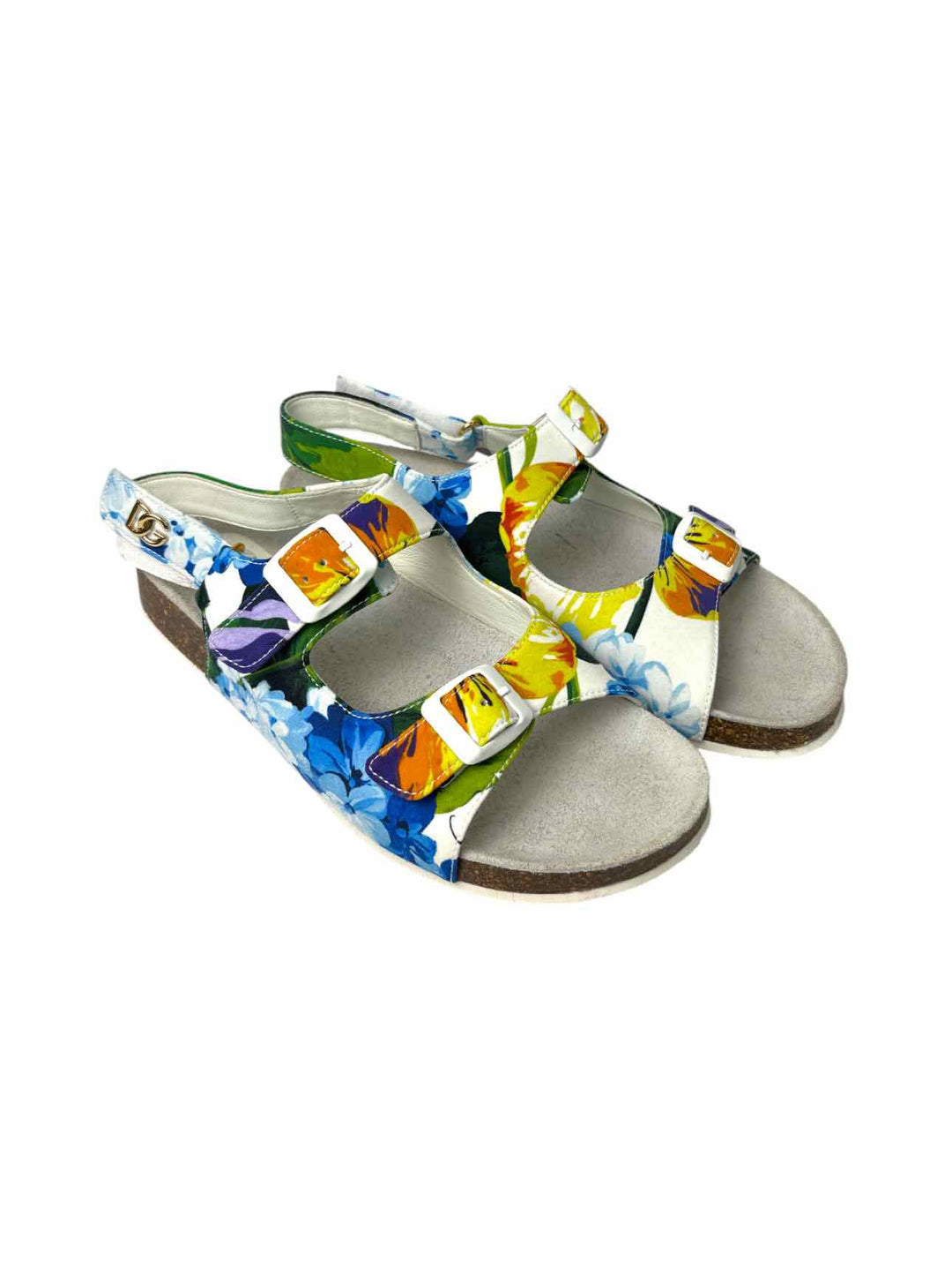 Dolce & Gabbana Size 38 Floral Leather Sandals