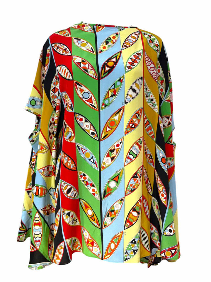 Emilio Pucci Size M Printed Silk Oversized Tops