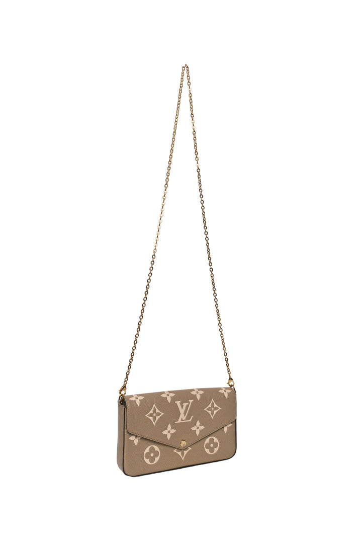 Louis Vuitton 2022 Monogram Empreinte Leather Felicie Pochette Chain Crossbody