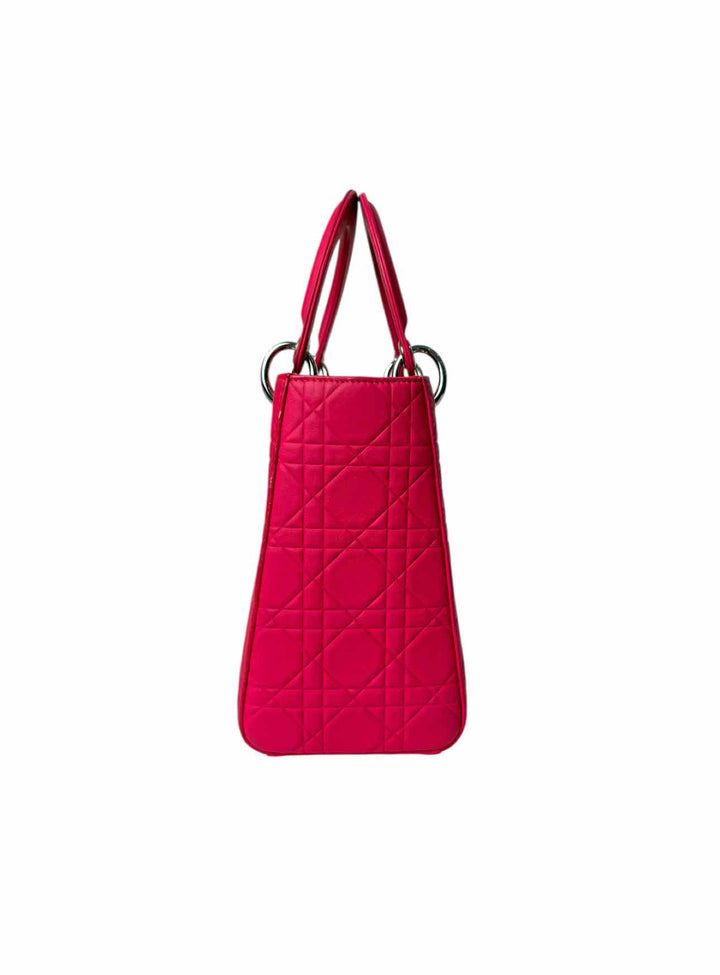 Dior 2013 Ultra Matte Calfskin Cannage Medium Lady Dior Tote