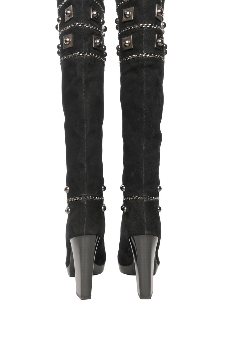 Stuart Weitzman Size 9 Stadium Studded Suede Boots