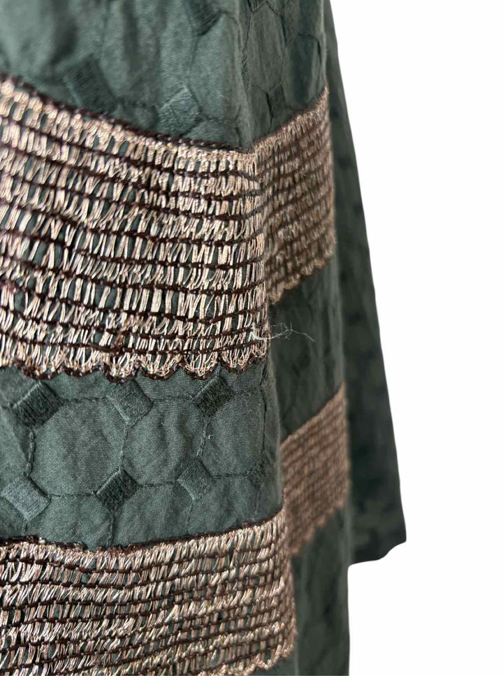 Dries Van Noten Size 38 Metallic Embroidered Skirt