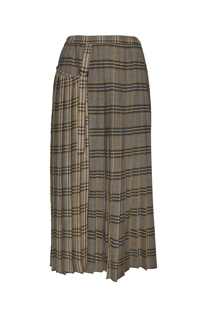 Joseph Size 38 Beck Checked Wool Wrap Skirt