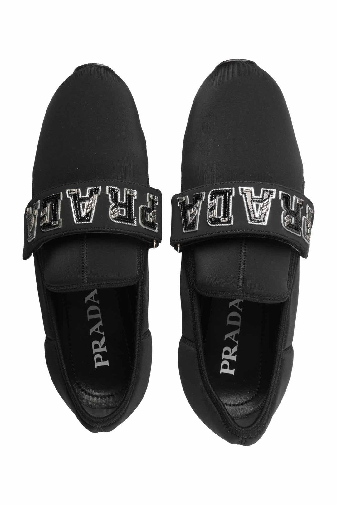 Prada Size 37 Logo Strap Neoprene Sneaker