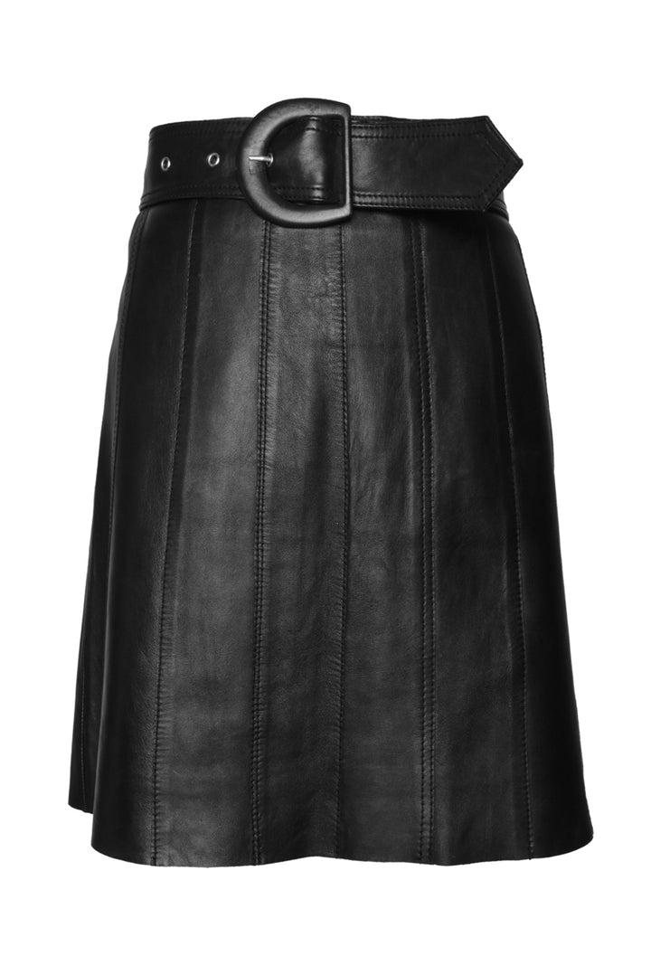 Sandro Size 3 Lamb Leather A-Line Skirt
