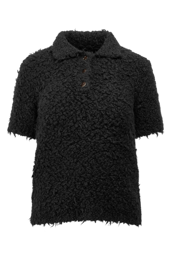Marni Size 44 Boucle Polo Short Sleeve Top