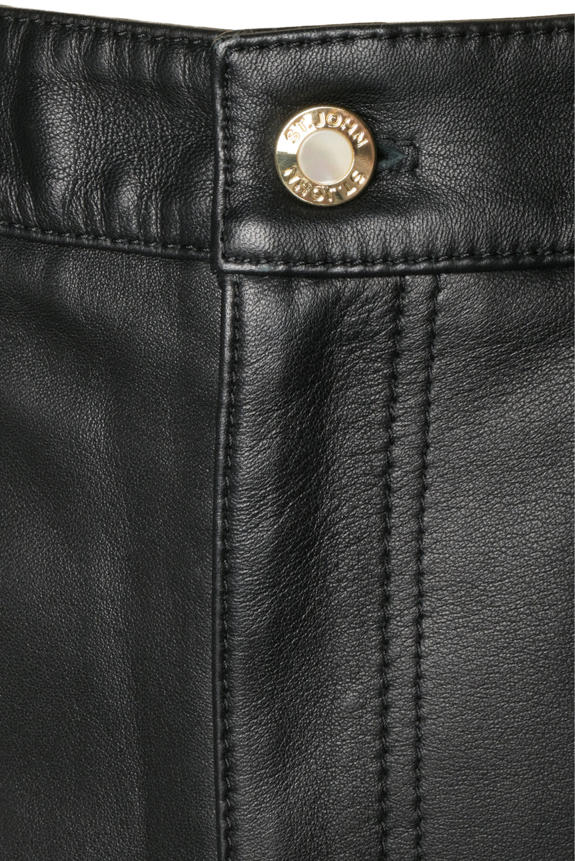 St John Collection Size M/L Leather Skirt