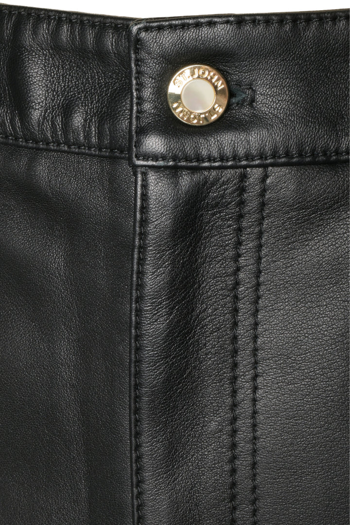 St John Collection Size M/L Leather Skirt