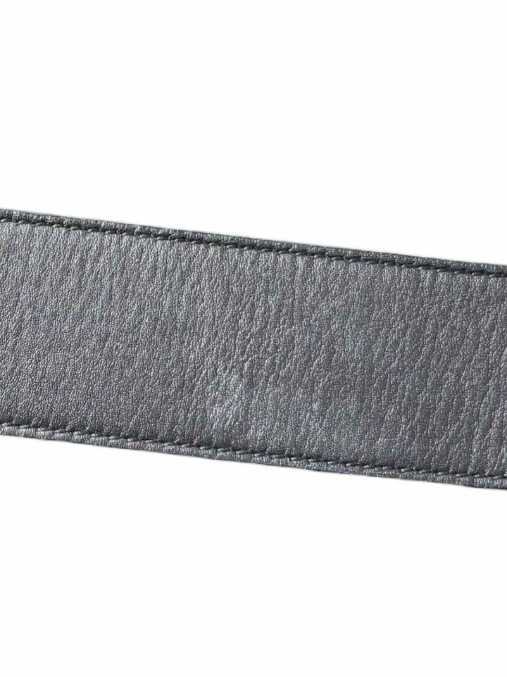 Gucci Size 32 Torchon Logo Buckle Leather Belt