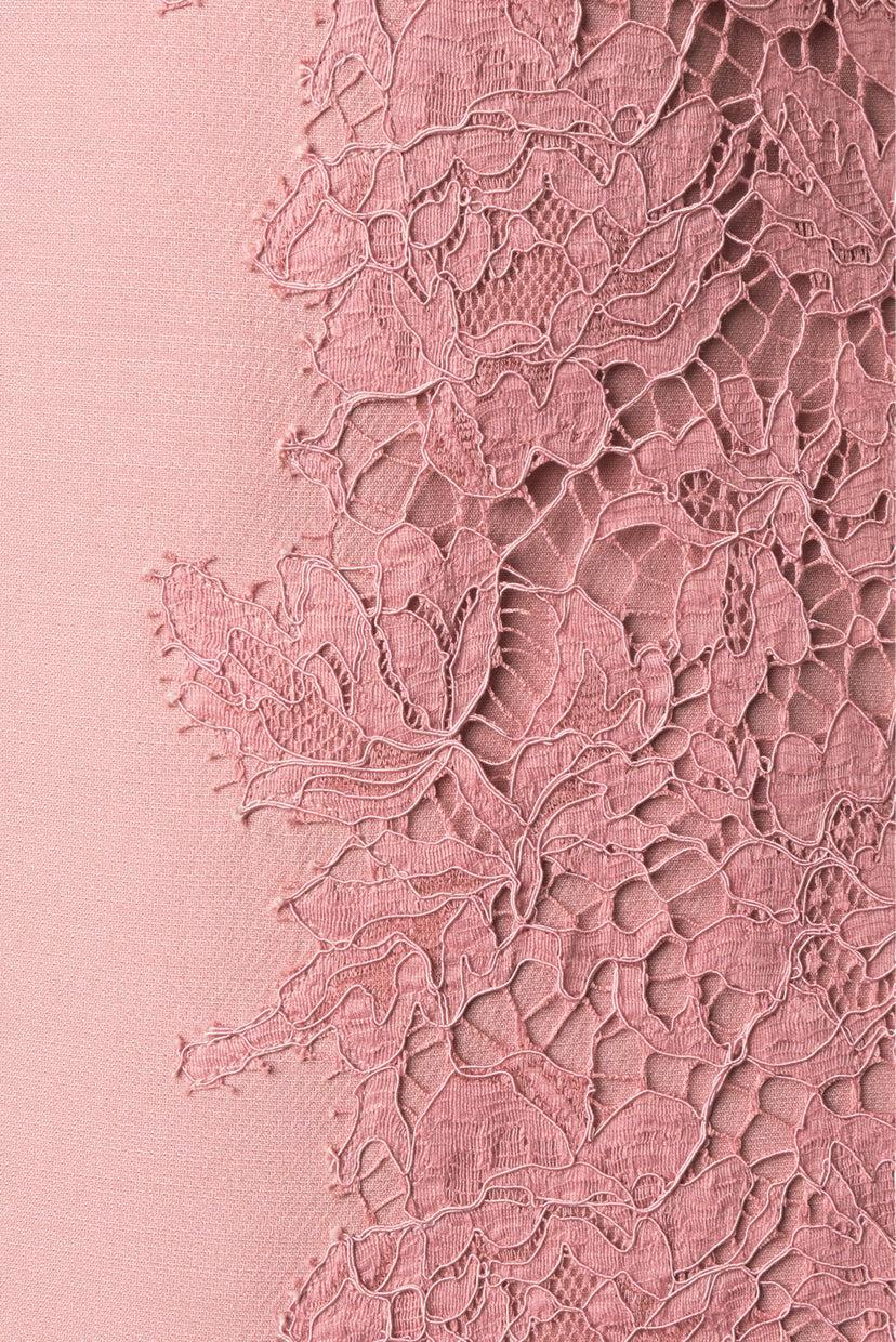 Valentino Size 40 Lace-Insert Bell-Sleeve Dress