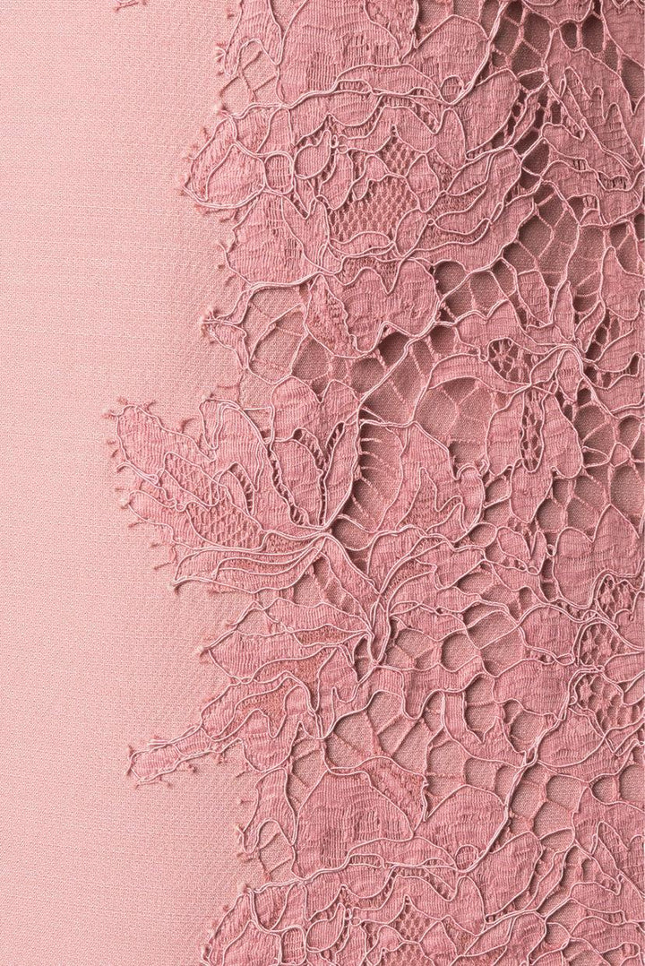 Valentino Size 40 Lace-Insert Bell-Sleeve Dress