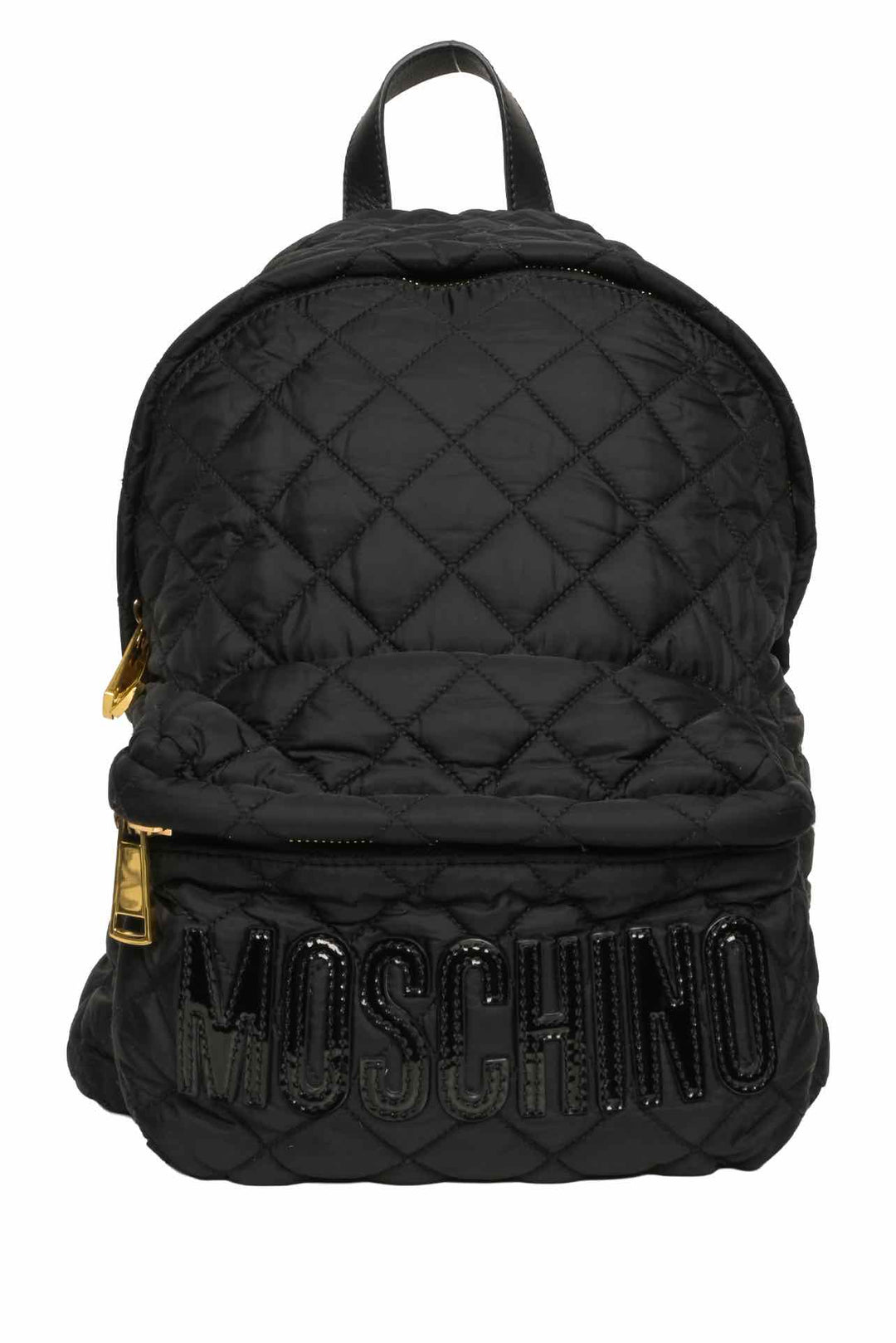 Moschino Quilted Logo Lettering Nylon BackPack