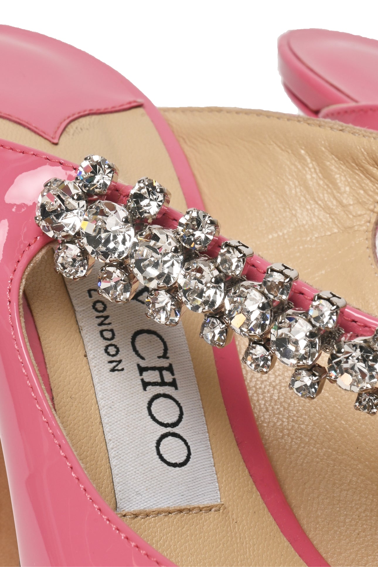 専用品JIMMY CHOO CINCH MINI ピンク 廃盤品 定価29万 Jimmy Choo Size 35.5 Crystal Bing 100 - Luxury Used Designer