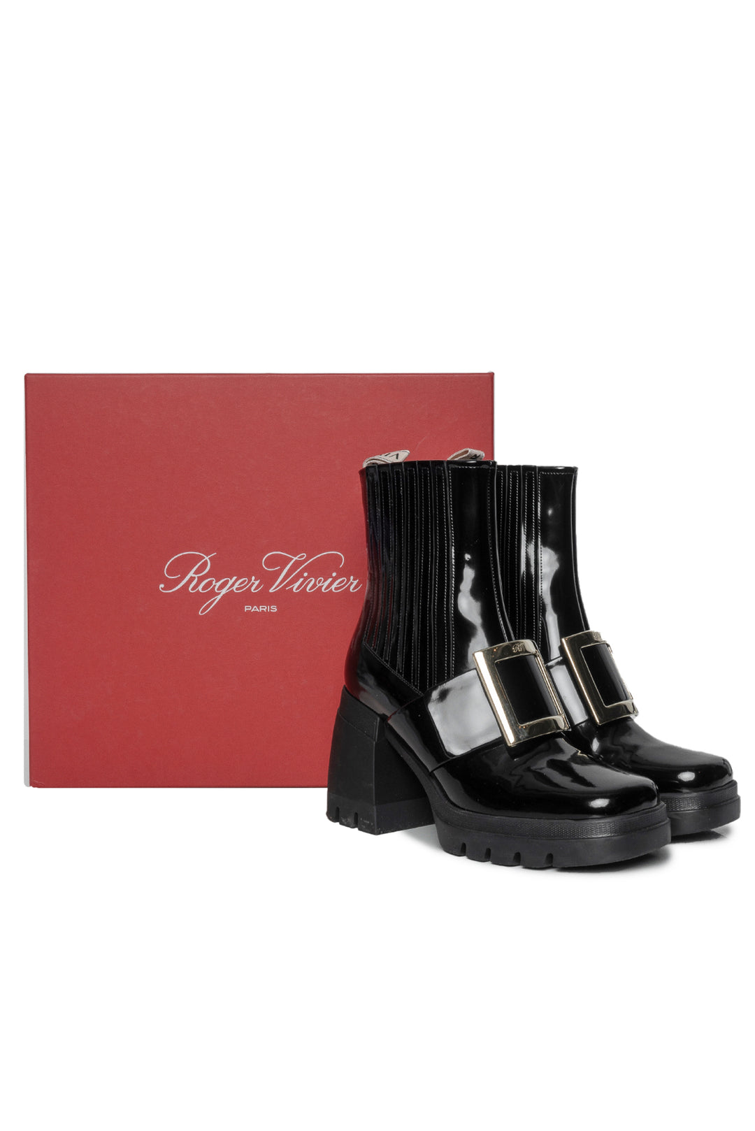 Roger Vivier Size 38 Patent Leather Boots