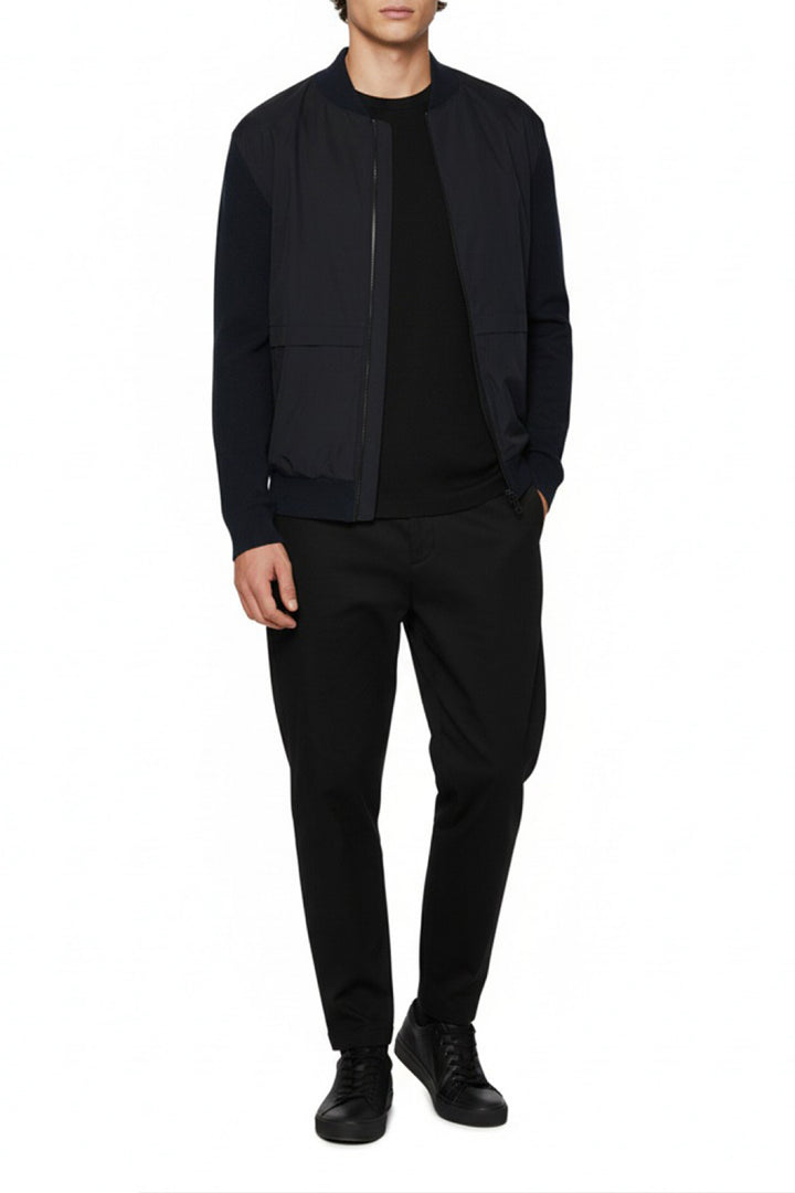 ZZegna Size L Men's Knit Bomber Jacket